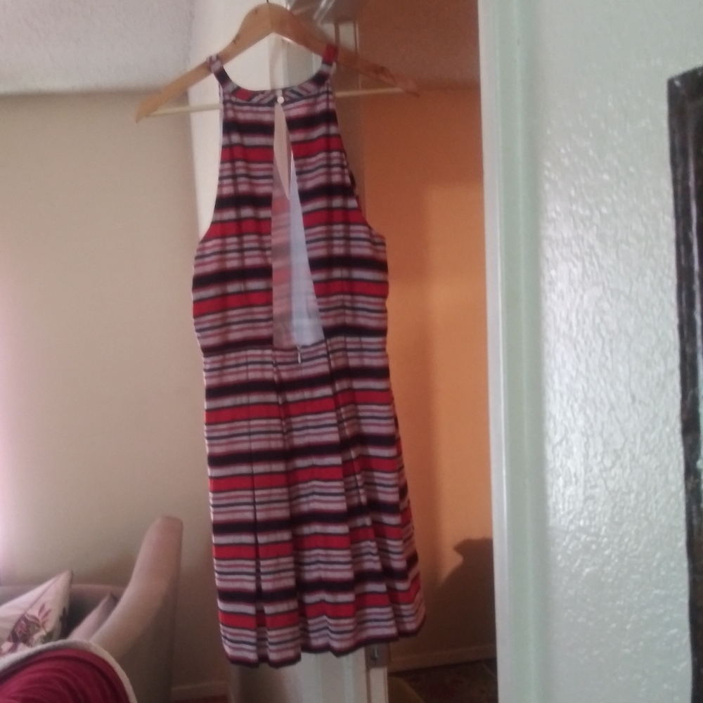 Kensie Summer Striped Halter Dress Size Large